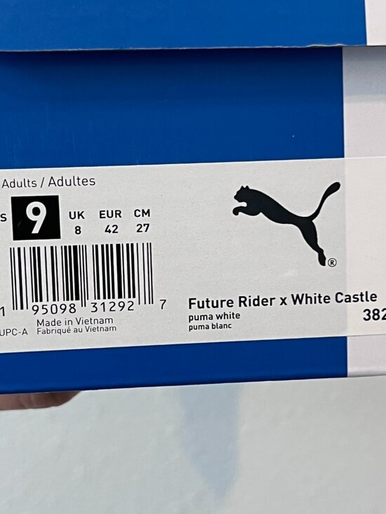 PUMA Future Rider  x White Castle 3821760 01 Men\'s US Size 9 Brand New in Box main image 9